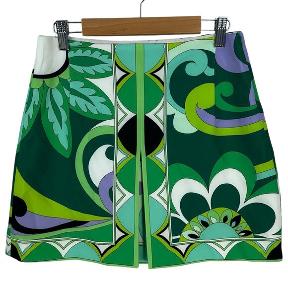 NWT Zara Pucci like skirt Green and Purple Patterned Mini Skirt - Picture 2 of 6